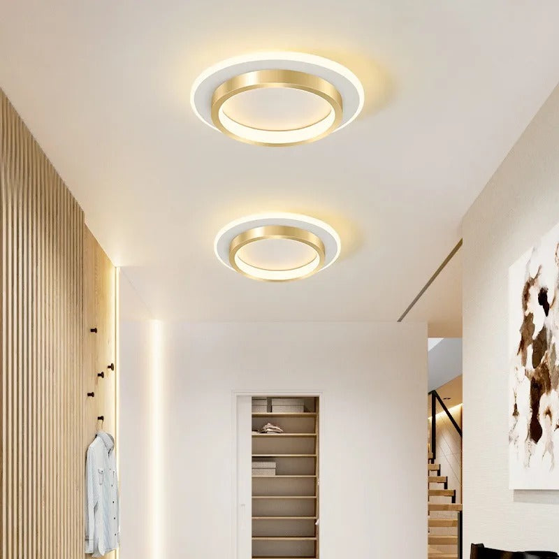 Modern Metal LED Aisle Light Nordic 220V Luxury Creative Ceiling Lamp Corridor Aisle Stair Decor Lighting Gold Ceiling Light