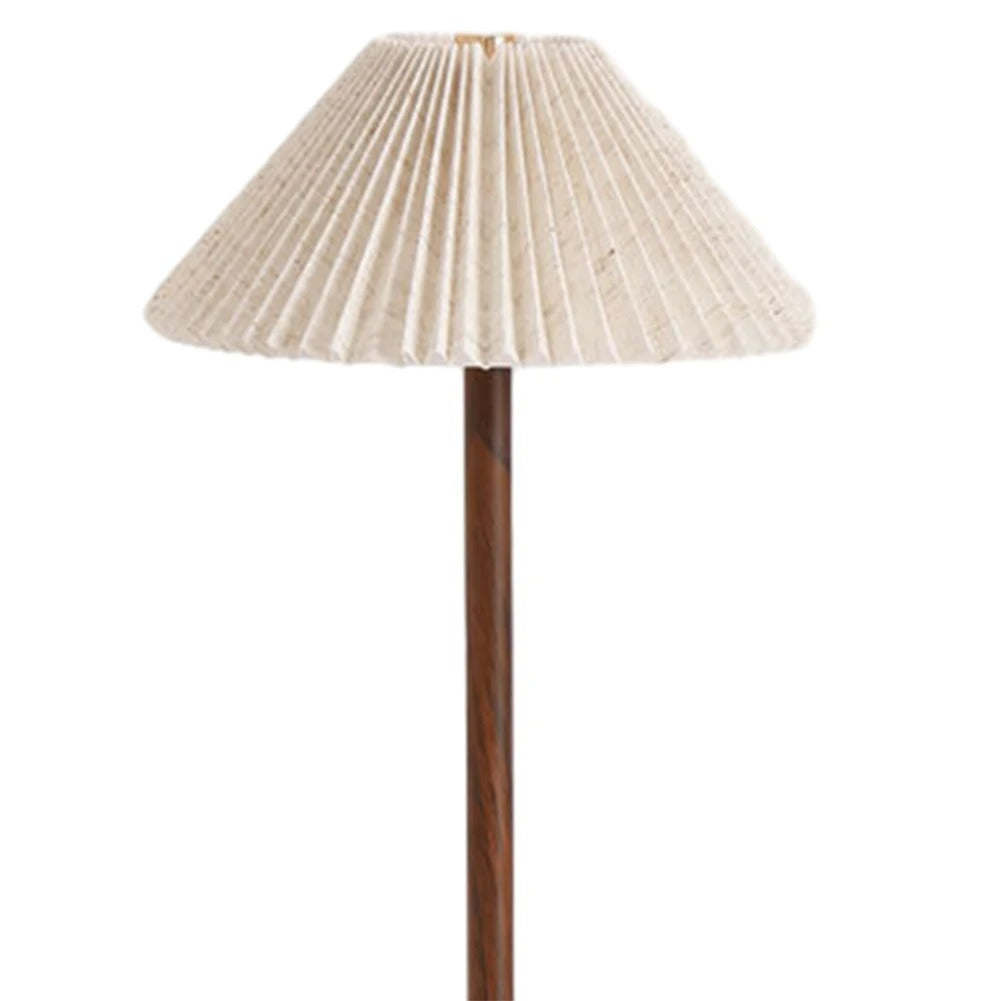 Minimalist Nightstand Light Fabric Shade Portable LED Desk Lamp Wood Base Dimmable Touch Lamp for Restaurant Bedroom Coffee Shop