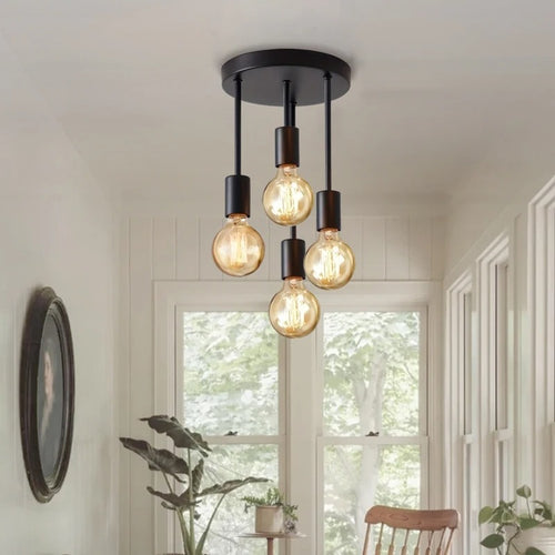 1Pc modern minimalist E27 bulb base ceiling light, bedroom, kitchen, hallway, balcony lighting fixture (without bulb)