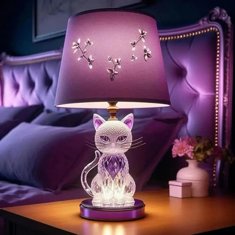 Cute Cat Face LED Table Lamp Portable Colorful Cat Table Lamp Small Animal Theme for Bedroom Nightstand Perfect Gift Wholesale