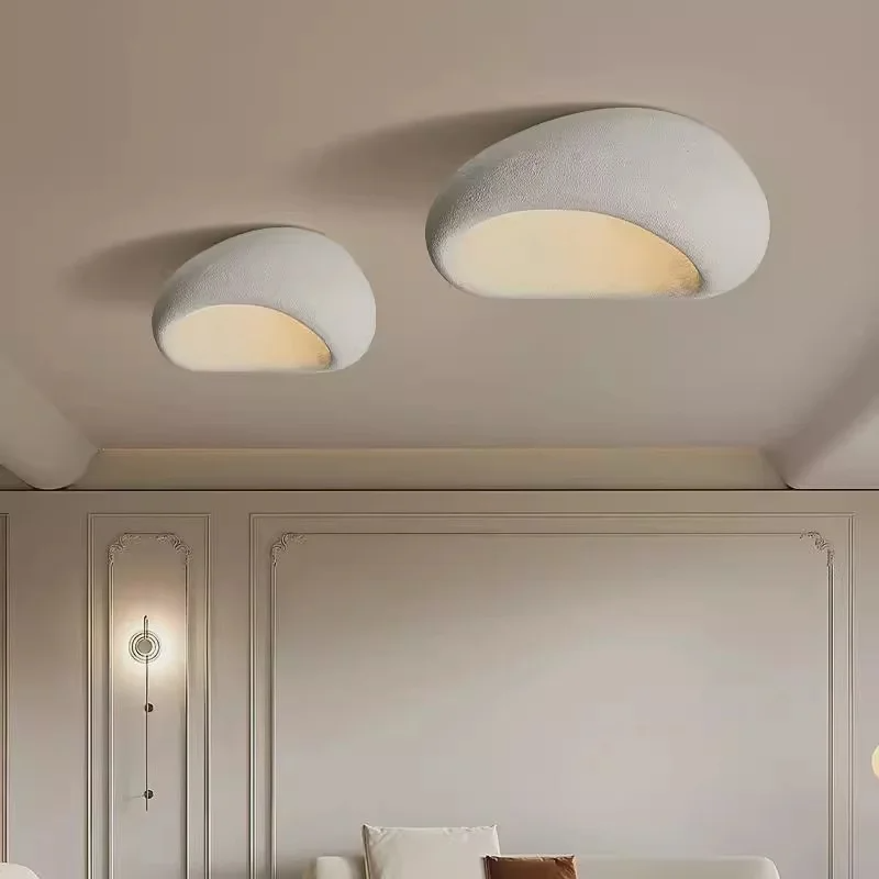 Nordic Wabi Sabi Led Ceiling Lamps Minimalist Ceiling Light for Living Room Modern Bedroom Home Decor Ceiling Chandelier Fixture