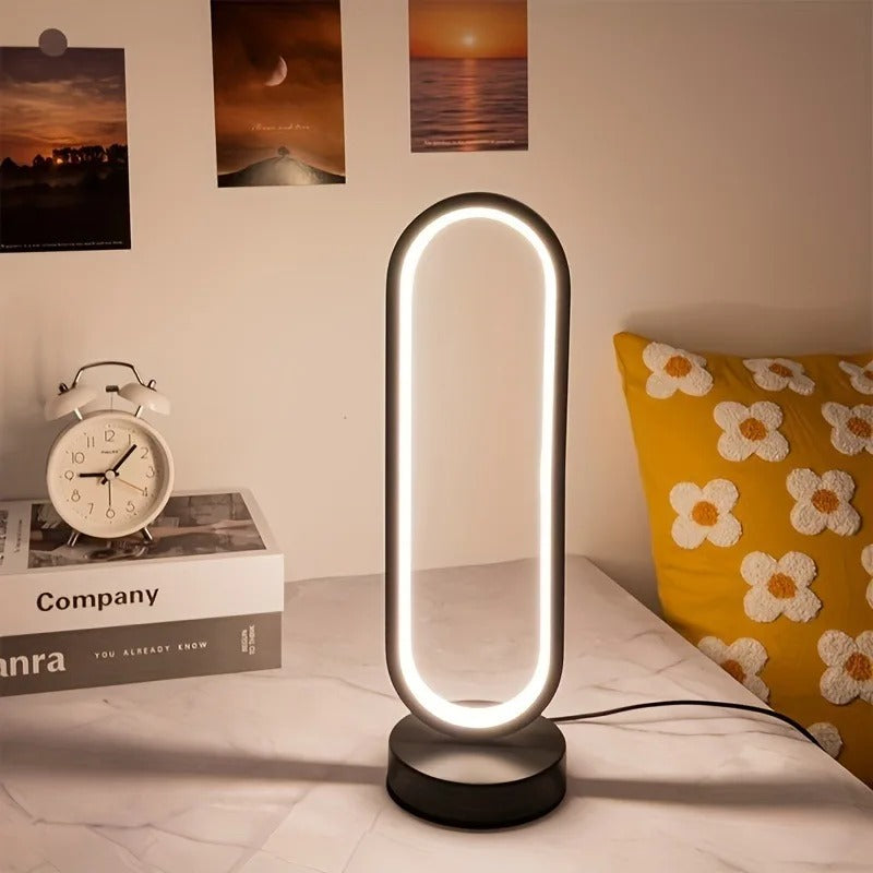 1pc USB-Powered LED Night Light-10 levels Adjustable Brightness,3 type Lighting Circular Desk Lamp For Bedroom,Living Room,Study