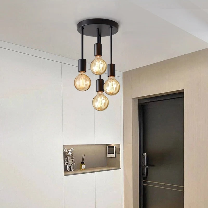 1Pc modern minimalist E27 bulb base ceiling light, bedroom, kitchen, hallway, balcony lighting fixture (without bulb)
