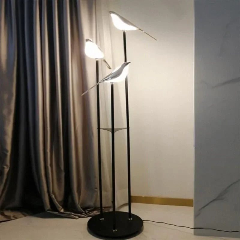 Postmodern Nordic Minimalist Magpie Table Lamp with Personalized Design and Creative Bedroom Bedside Bird Corner Floor Lamps