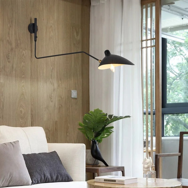 Nordic Retro Spider Serge Mouille Wall Lamps Aluminium Adjustable Long Arm LED Light for Bedroom Living Study Room Home Decor