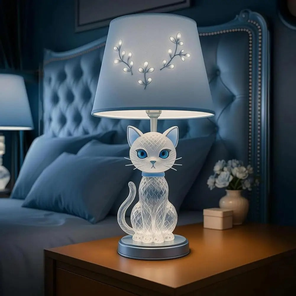 Cute Cat Face LED Table Lamp Portable Colorful Cat Table Lamp Small Animal Theme for Bedroom Nightstand Perfect Gift Wholesale
