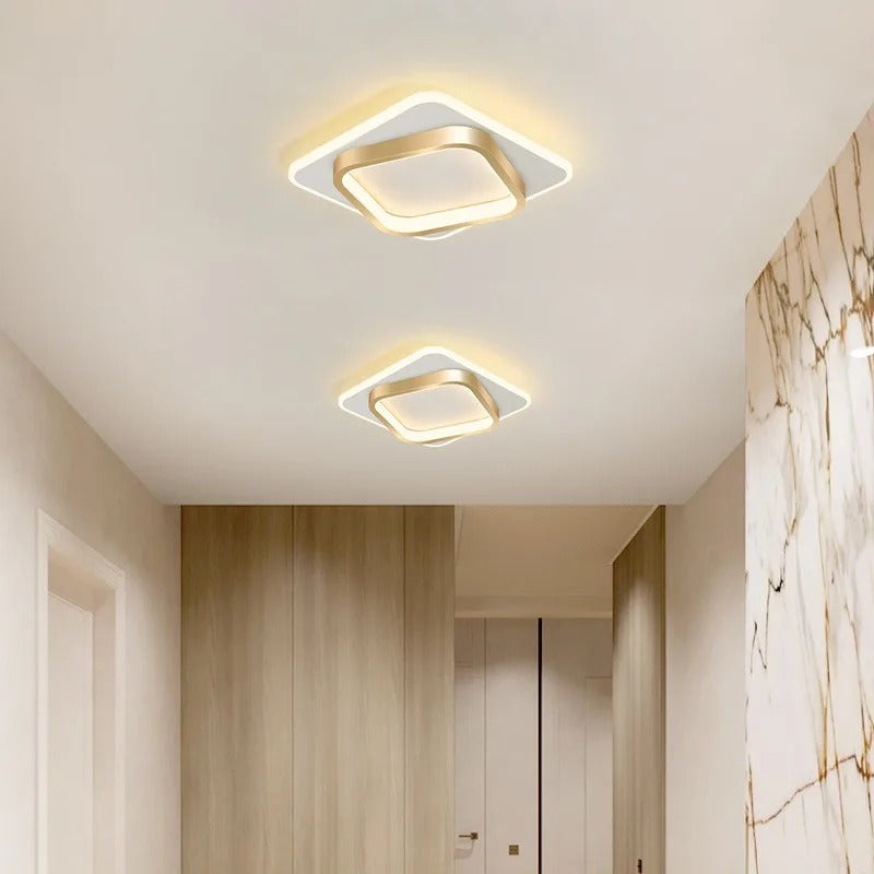 Modern Metal LED Aisle Light Nordic 220V Luxury Creative Ceiling Lamp Corridor Aisle Stair Decor Lighting Gold Ceiling Light