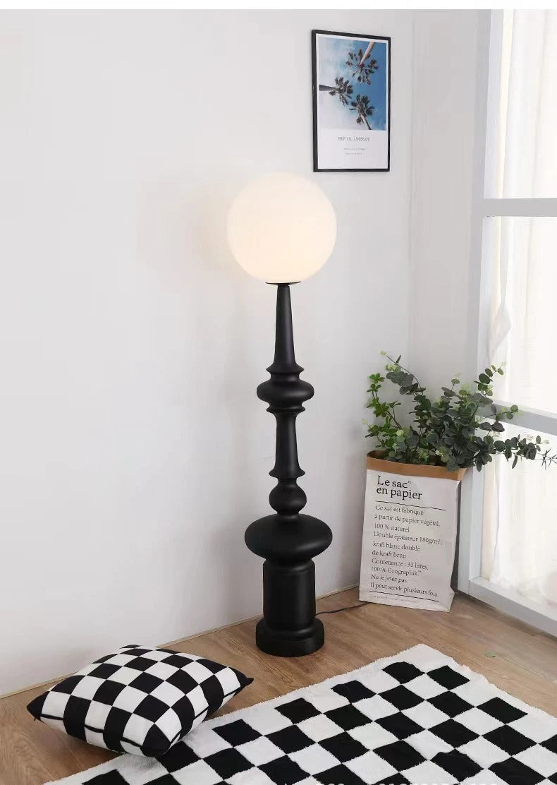 Italian Vintage Roman Column Floor Lamp American Antique Living Room Bedroom Designer Atmosphere Decoration Standing Table Lamp