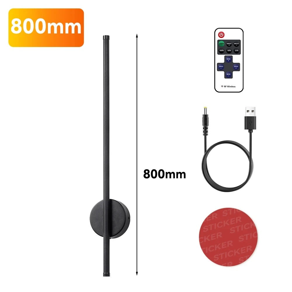 Rechargeable 50cm/80cm Wall Light Wireless LED Internal Wall Sconce Modern Beside Night Lamp for Bedroom Remote Control 1PCS