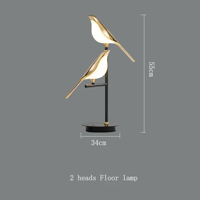 Postmodern Nordic Minimalist Magpie Table Lamp with Personalized Design and Creative Bedroom Bedside Bird Corner Floor Lamps