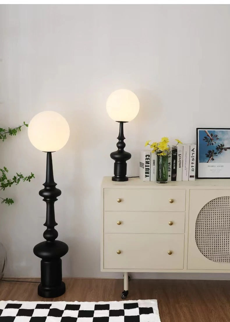 Italian Vintage Roman Column Floor Lamp American Antique Living Room Bedroom Designer Atmosphere Decoration Standing Table Lamp