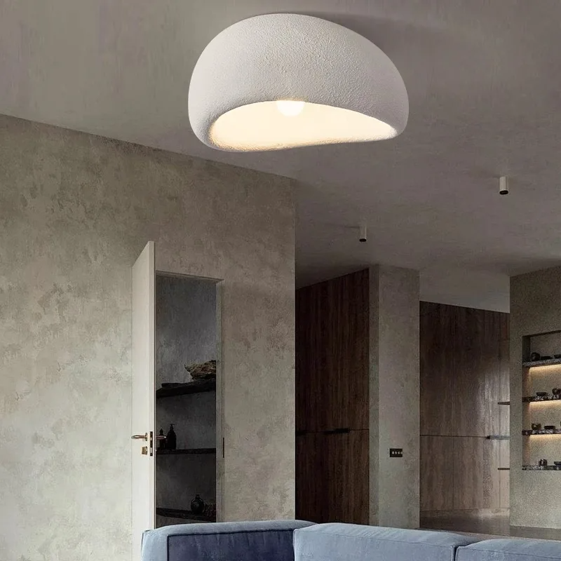 Nordic Wabi Sabi Led Ceiling Lamps Minimalist Ceiling Light for Living Room Modern Bedroom Home Decor Ceiling Chandelier Fixture