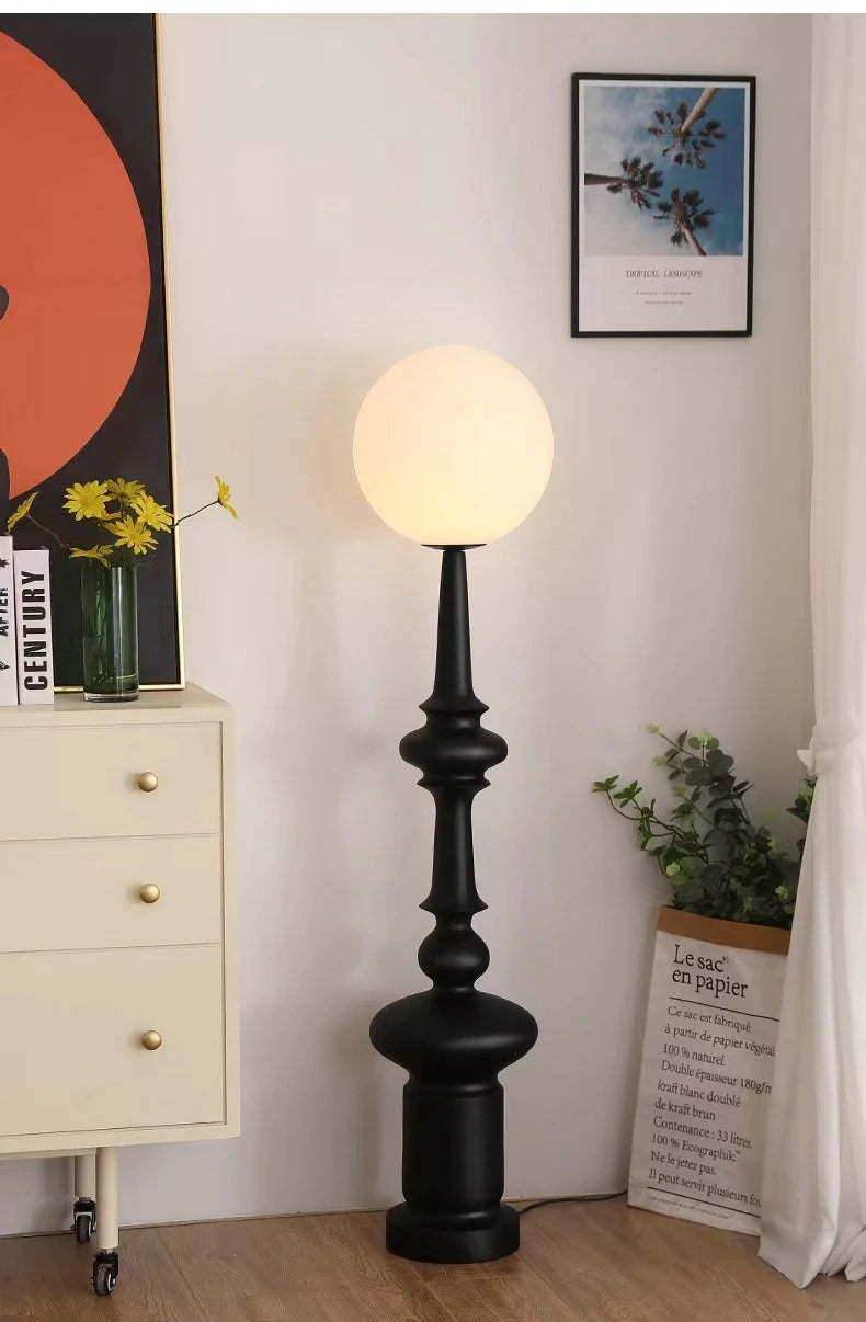 Italian Vintage Roman Column Floor Lamp American Antique Living Room Bedroom Designer Atmosphere Decoration Standing Table Lamp