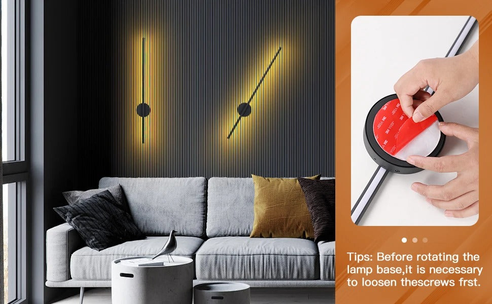 Rechargeable 50cm/80cm Wall Light Wireless LED Internal Wall Sconce Modern Beside Night Lamp for Bedroom Remote Control 1PCS